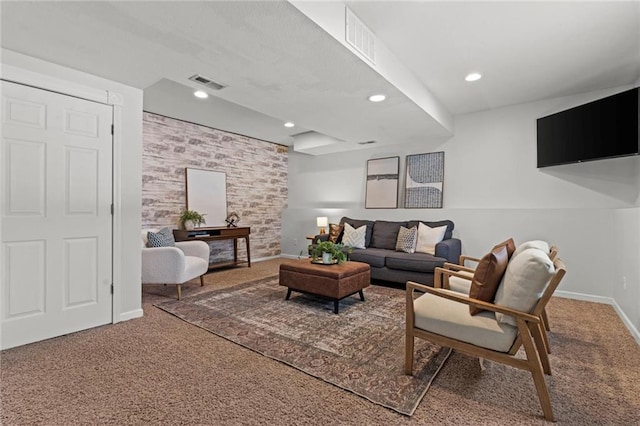 view of carpeted living room