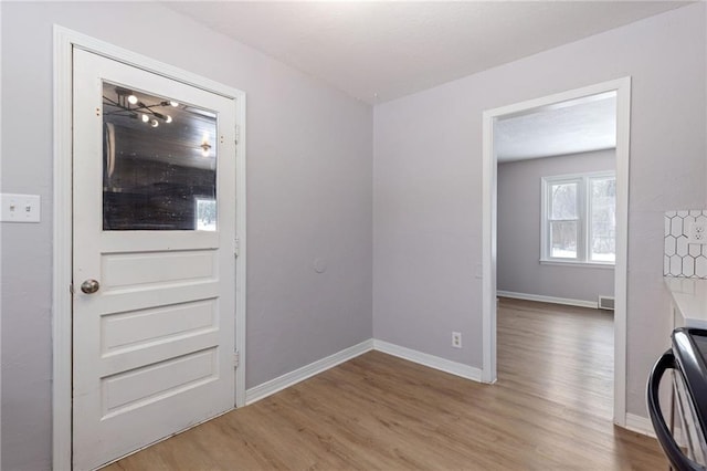 interior space featuring light hardwood / wood-style floors