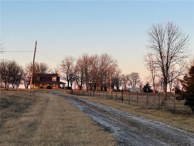 view of road