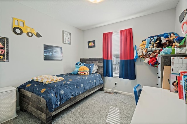 bedroom with carpet floors