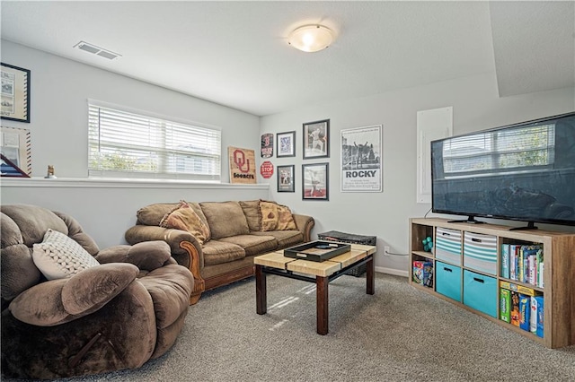 view of carpeted living room