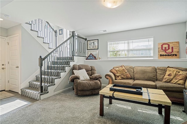 view of carpeted living room