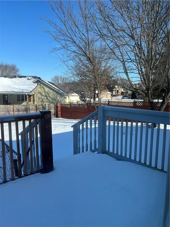 view of snowy yard