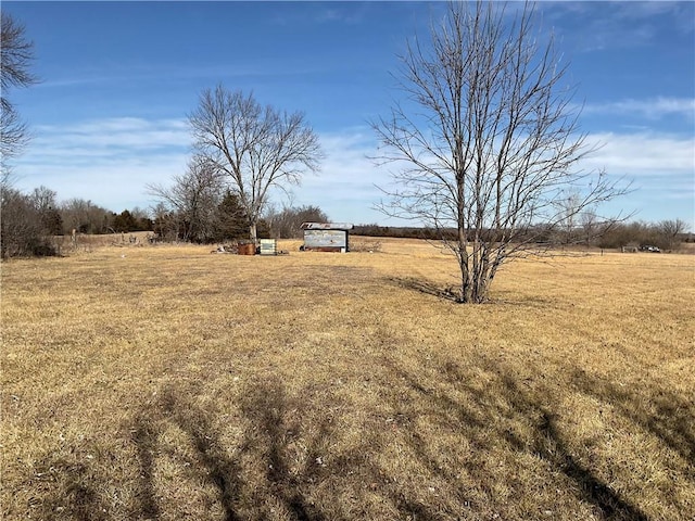 view of yard featuring a rural view