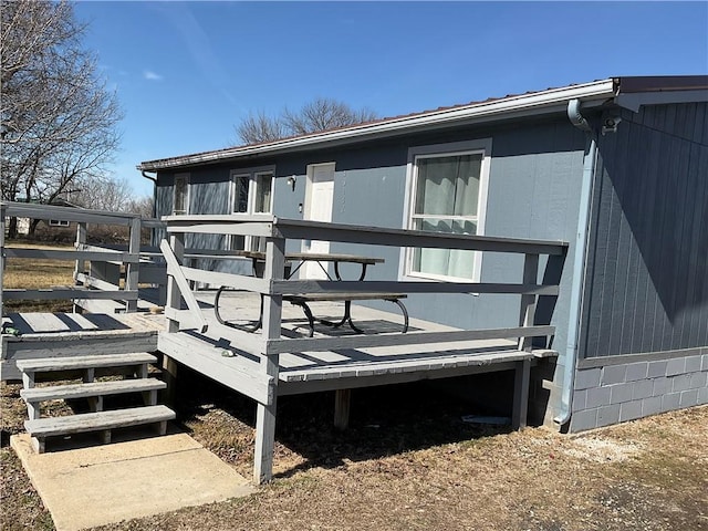 exterior space featuring a deck