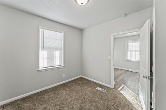 carpeted spare room with plenty of natural light