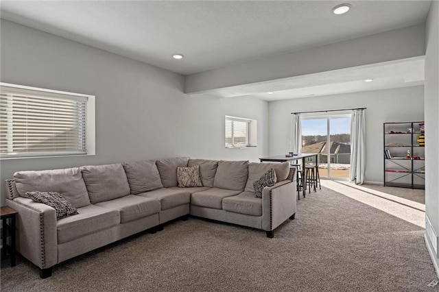 view of carpeted living room