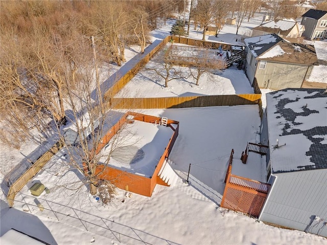 view of snowy aerial view