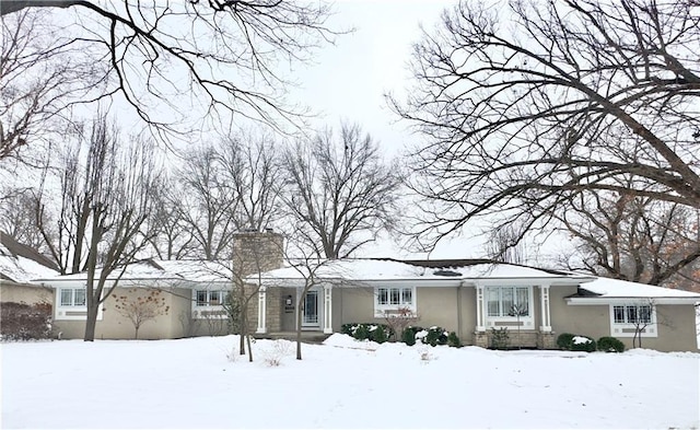 view of single story home