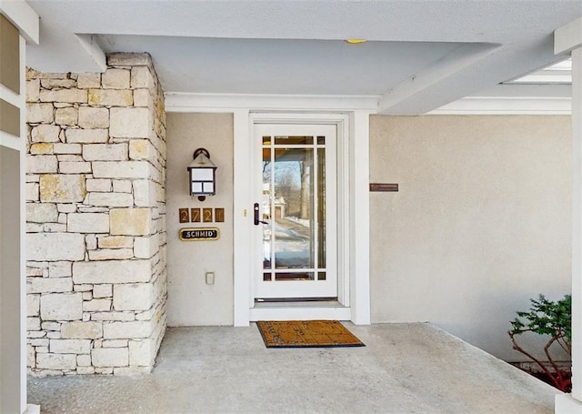 view of doorway to property