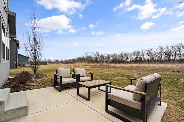 view of patio / terrace with an outdoor living space