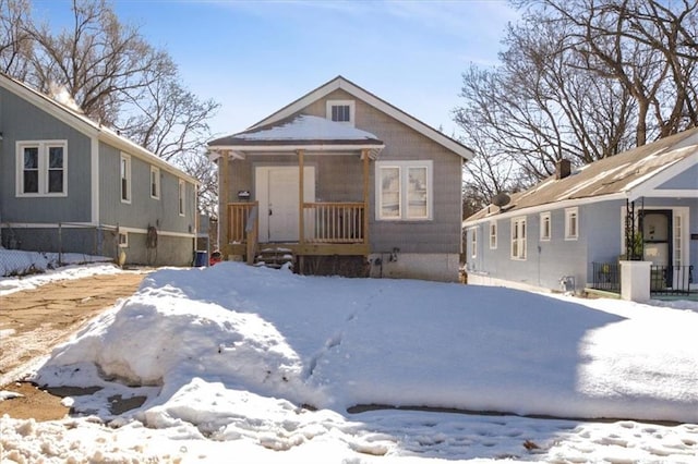 view of bungalow-style home