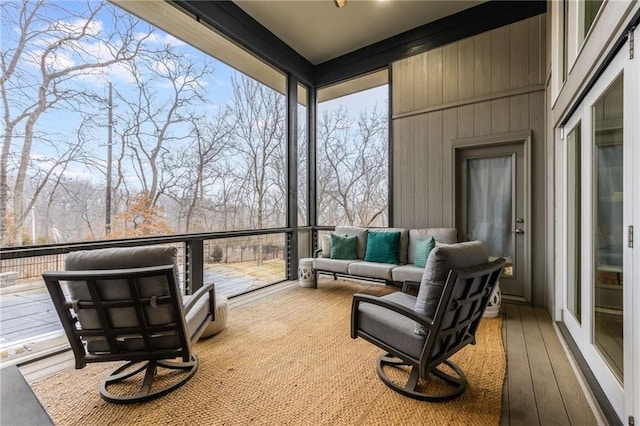 view of sunroom