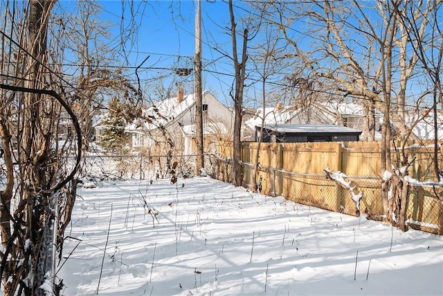 view of snowy yard