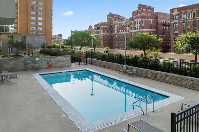 view of pool with a patio area