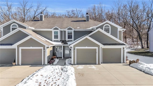 view of front of house featuring a garage