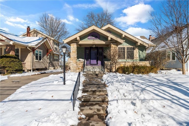 view of bungalow-style home