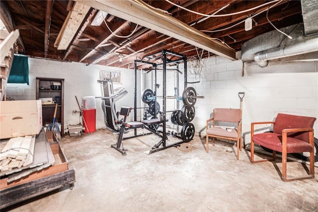 view of workout area