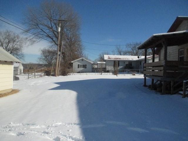 view of snowy yard