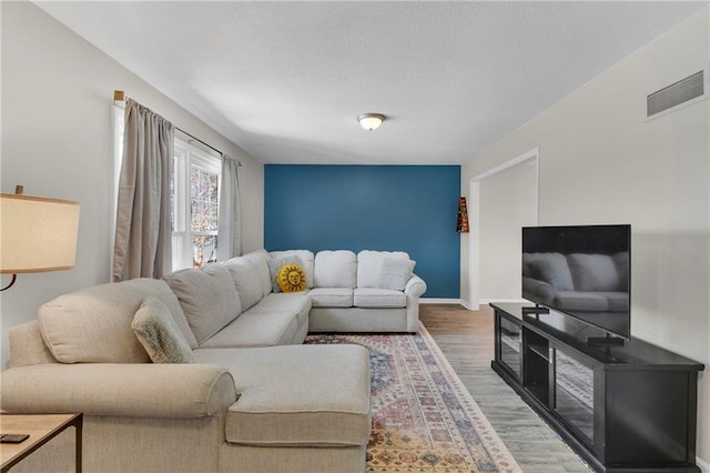 living room featuring hardwood / wood-style flooring