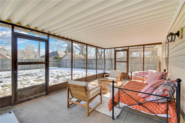 view of sunroom / solarium