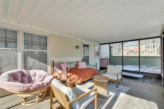 view of sunroom