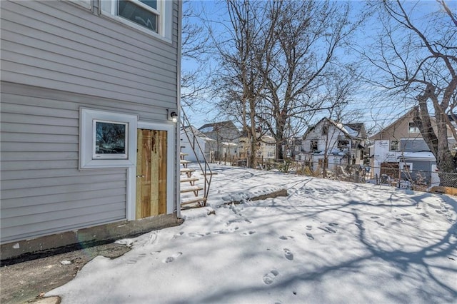 view of snowy yard