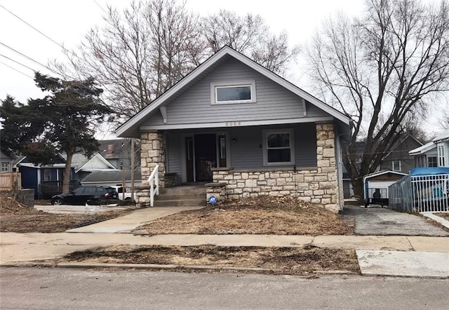 bungalow-style home with a porch