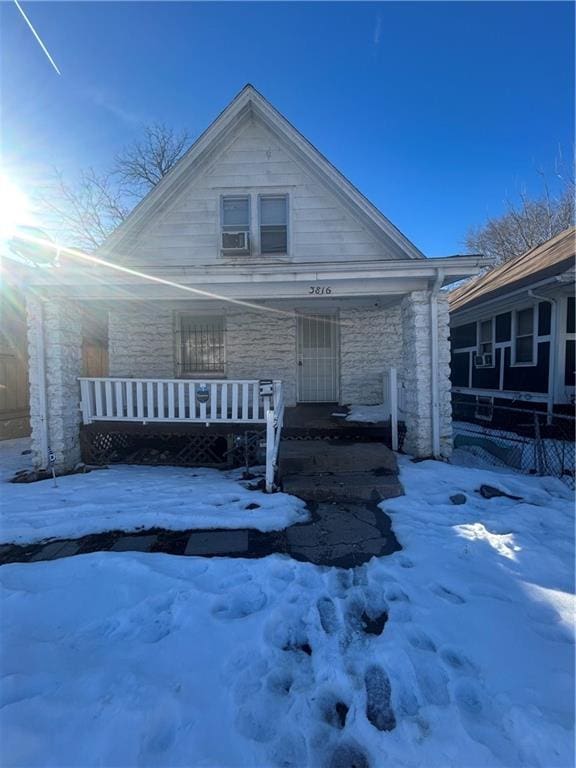 view of front of home with a porch