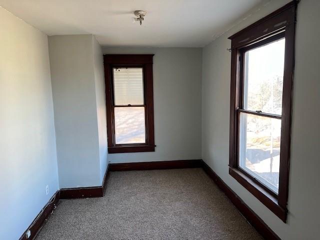 carpeted spare room with a healthy amount of sunlight