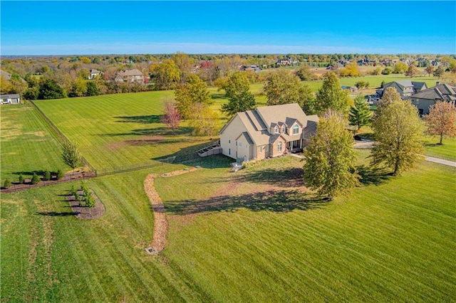 bird's eye view featuring a rural view