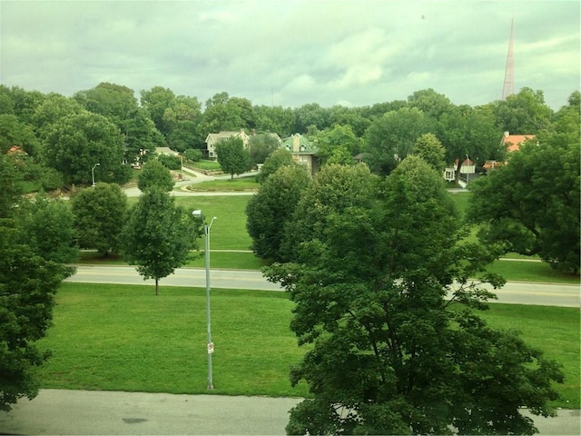 view of property's community featuring a yard