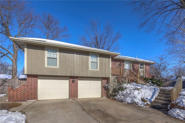 view of front of home with a garage