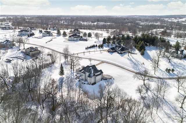 view of snowy aerial view