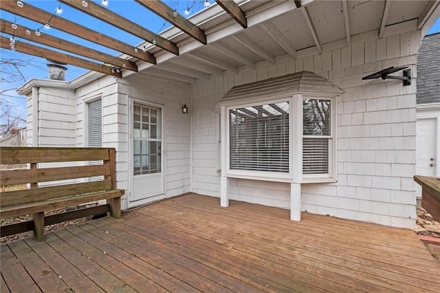 deck with a pergola