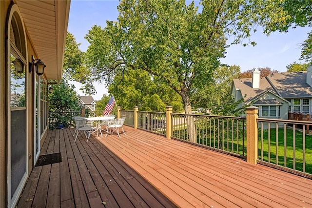 view of wooden terrace