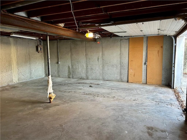 view of basement