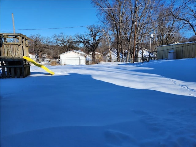 view of snowy yard