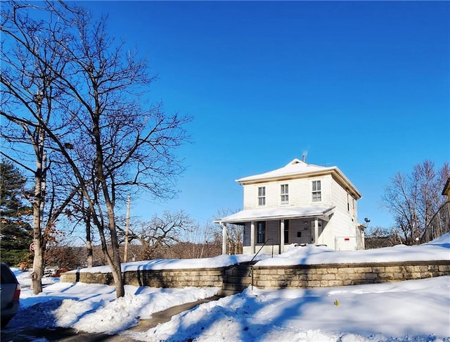 view of front of home with covered porch