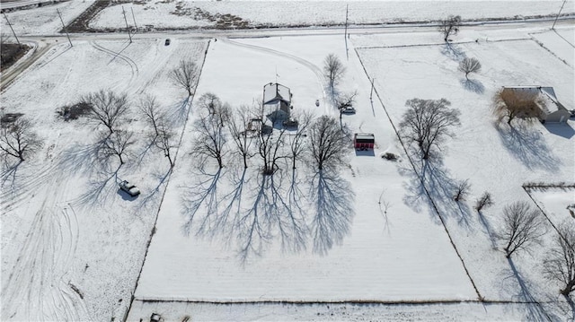 view of snowy aerial view