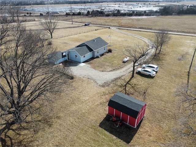 bird's eye view featuring a rural view