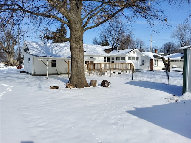 exterior space featuring a deck