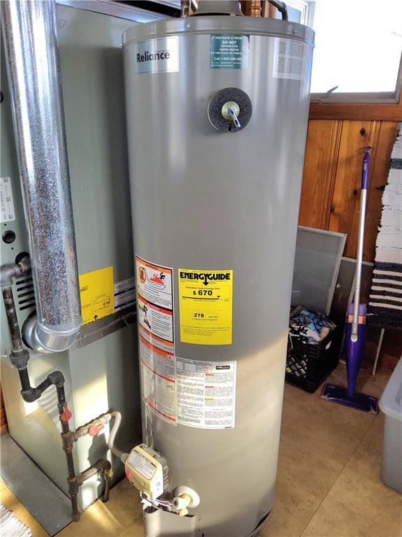 utilities with heating unit and water heater