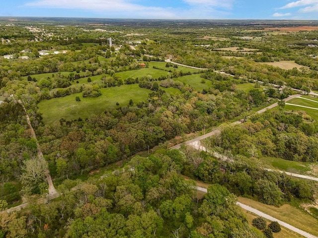 aerial view with a forest view