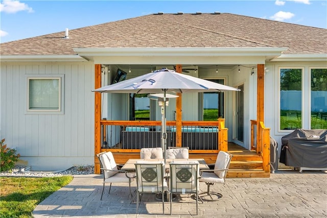 rear view of house with a patio area