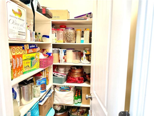 view of pantry