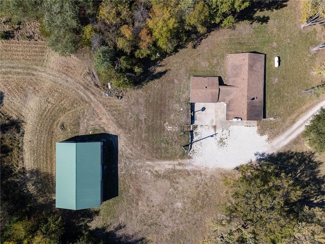 aerial view with a rural view