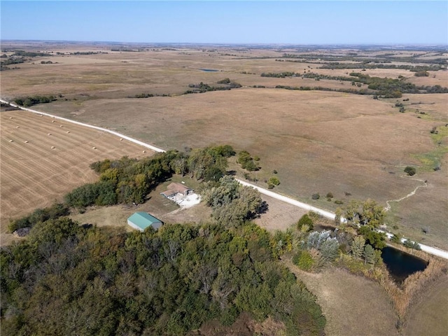 bird's eye view featuring a rural view