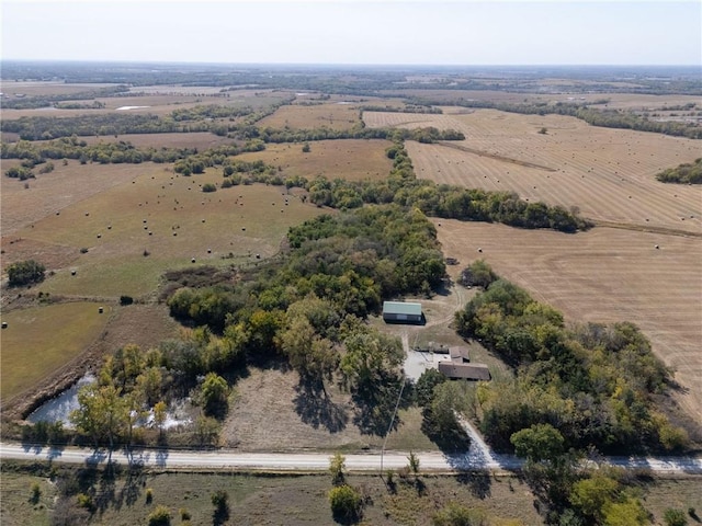 drone / aerial view featuring a rural view