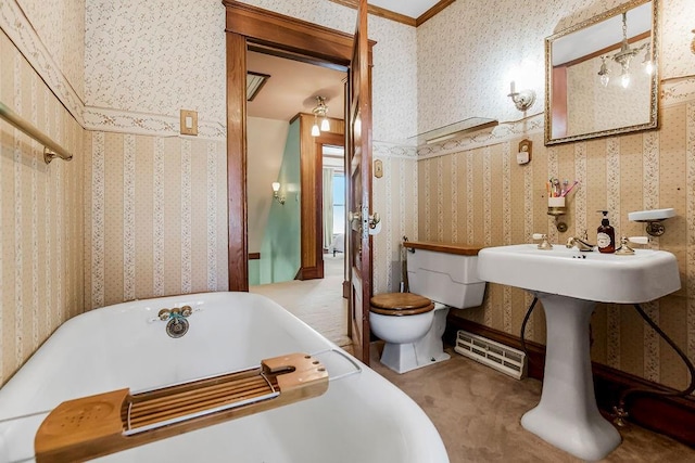 bathroom with a bathtub and toilet